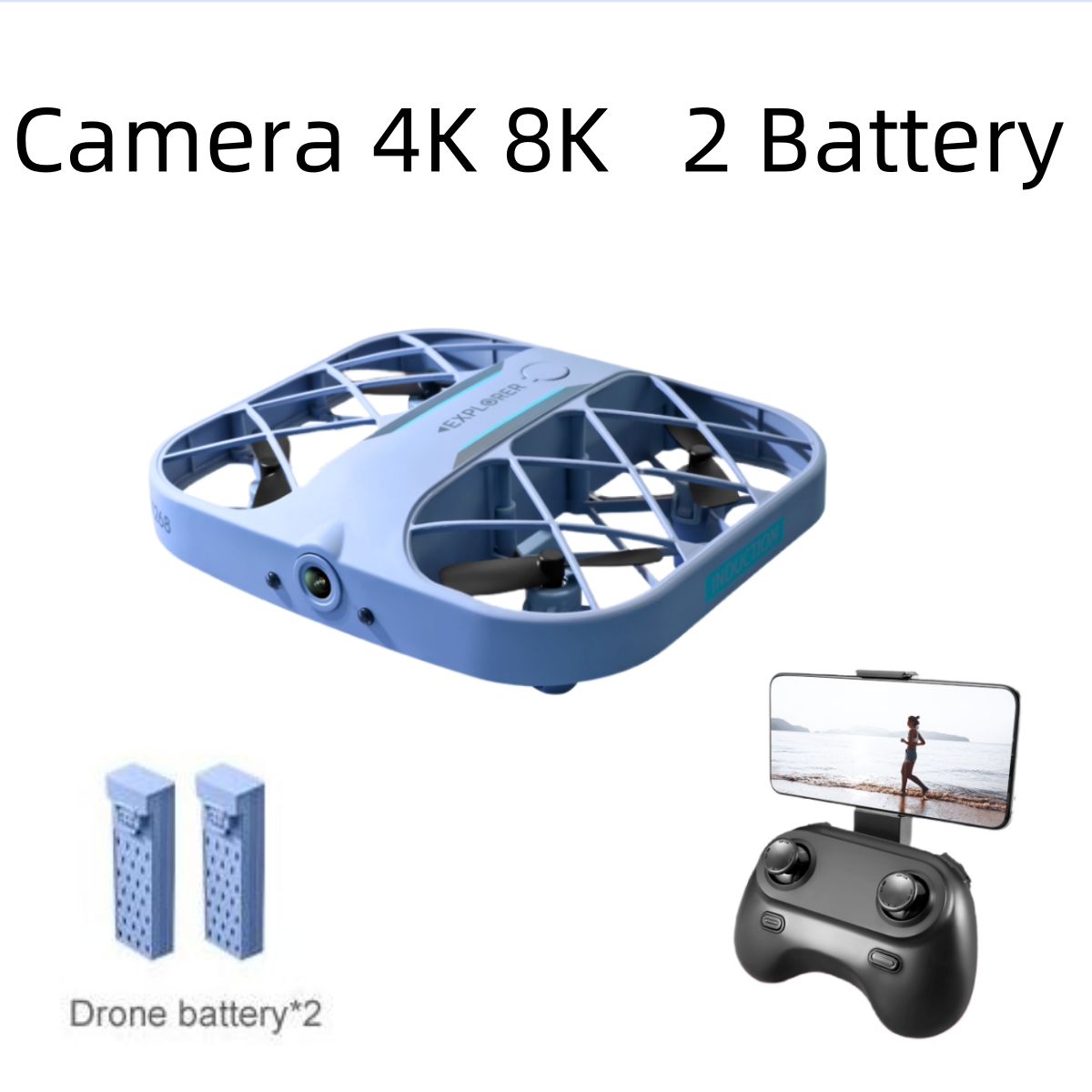 Drone Aerial Photography - JJRC H107 FPV RC 드론(배터리 2개