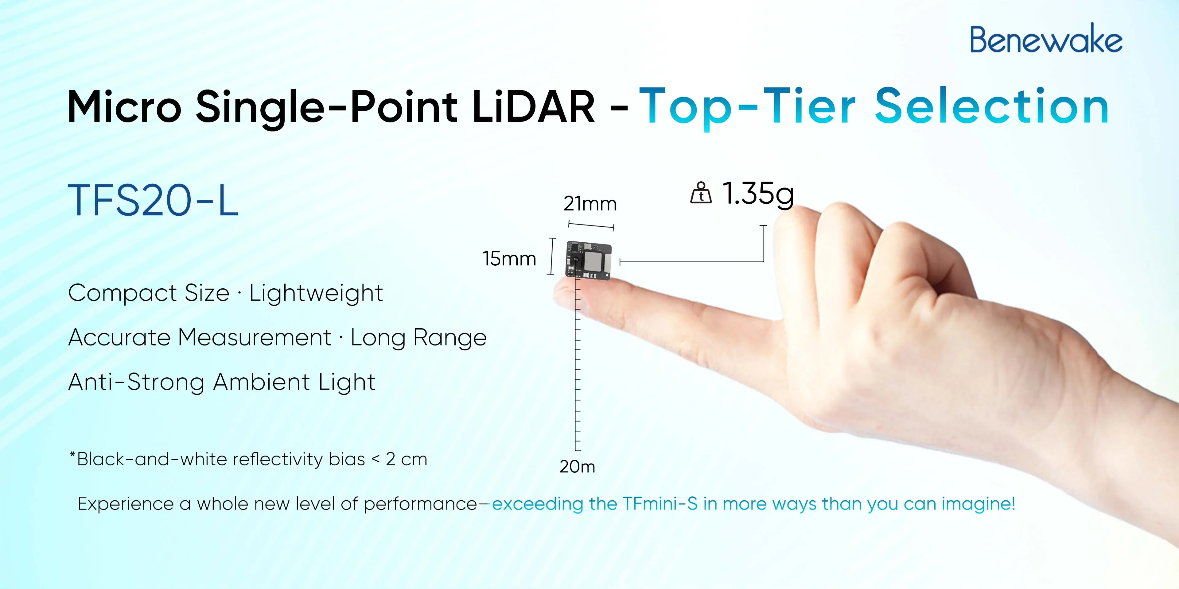 베네이웨이크 TFS20-L 20m 마이크로 LiDAR  - Drone Lidar 리뷰 및 가격