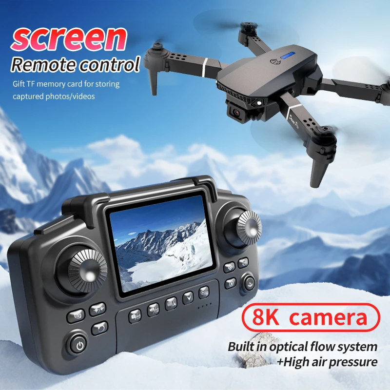 전문 E88 프로 드론 스크린 8K HD 카메라 WiF - Drone Lidar 리뷰 및 가격